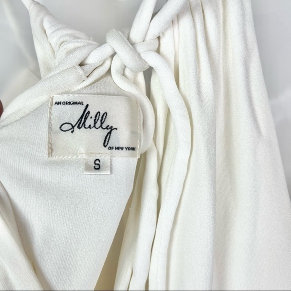 Milly White Halter Poplin Mini Dress S - Picture 4 of 5